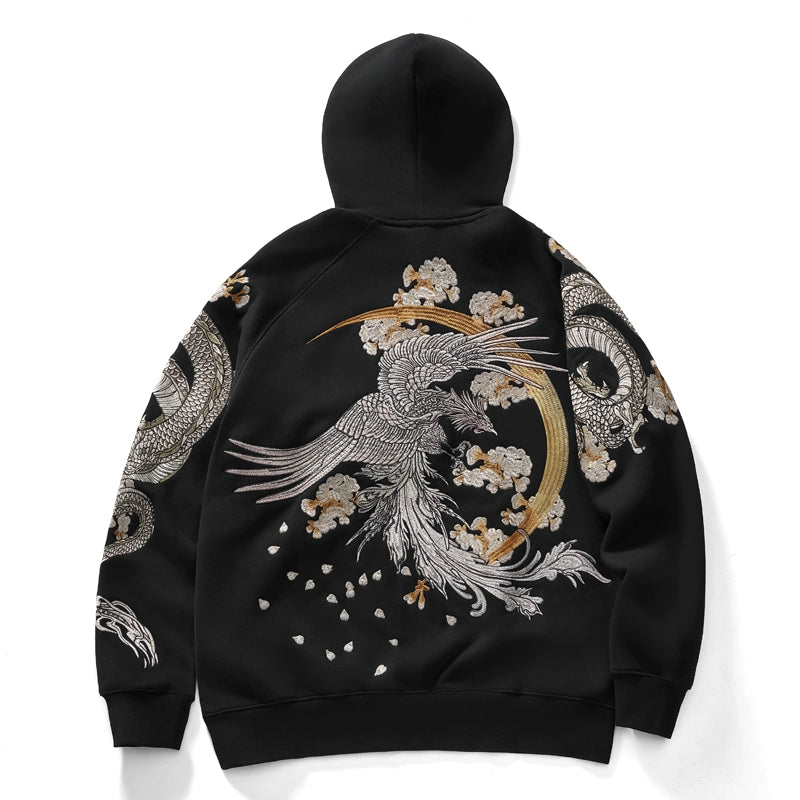 Harmony Phoenix Embroidered Hoodie – Shizuka Collective