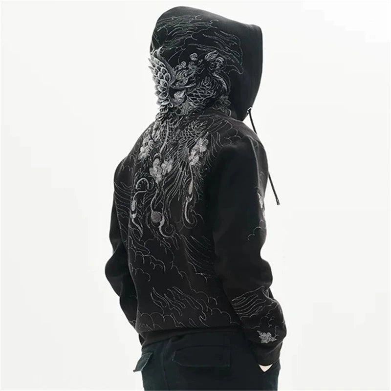 Midnight Phantom Sukajan Hoodie – Shizuka Collective