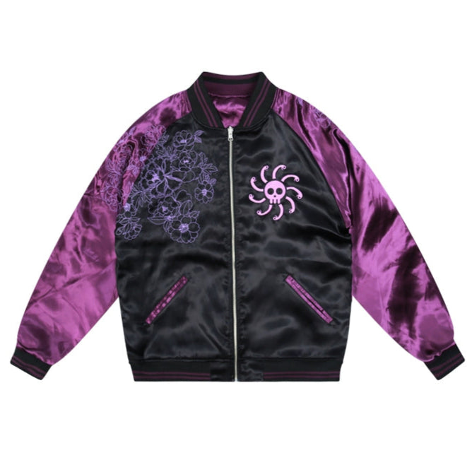 Boa Hancock One Piece Sukajan Souvenir Bomber Jacket (Reversible)