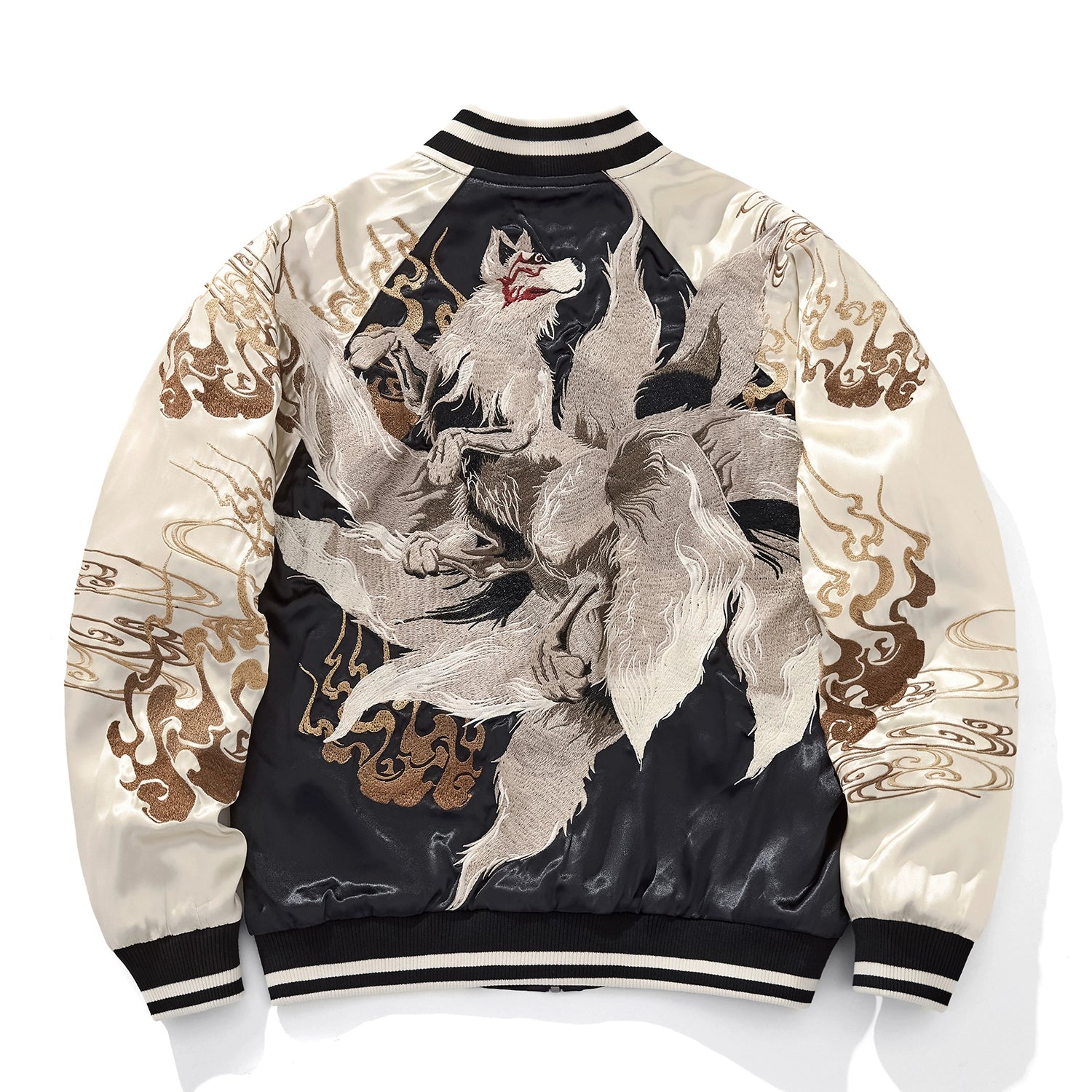 Tsukigami Embroidered Sukajan Jacket – Shizuka Collective