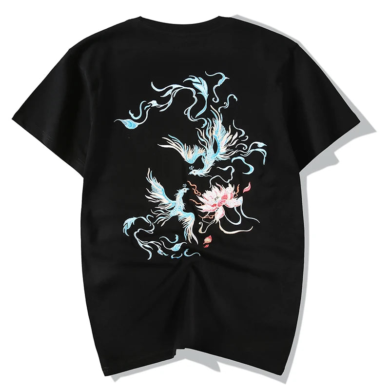 Embroidered Eternal Phoenix Dance Tee – Shizuka Collective
