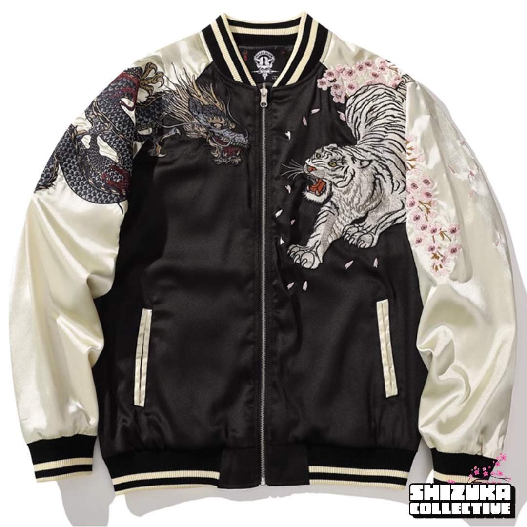 天の守護者 Celestial Guardians Sukajan Souvenir Bomber Jacket