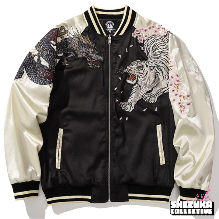 天の守護者 Celestial Guardians Sukajan Souvenir Bomber Jacket