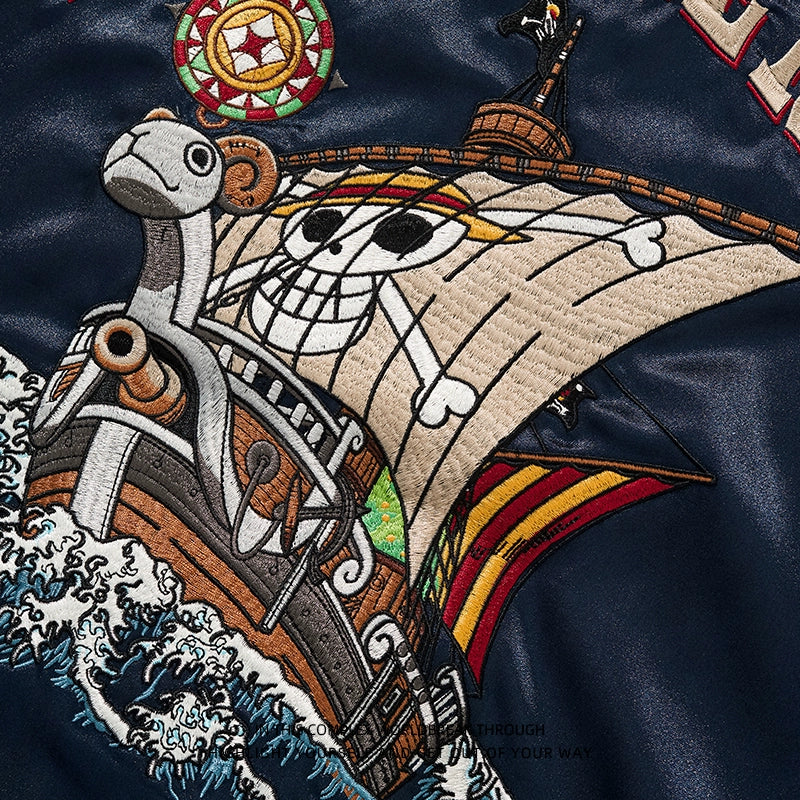 Going Merry One piece Sukajan Souvenir Bomber Jacket logo