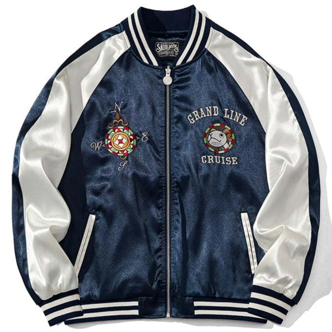 Going Merry One piece Sukajan Souvenir Bomber Jacket front