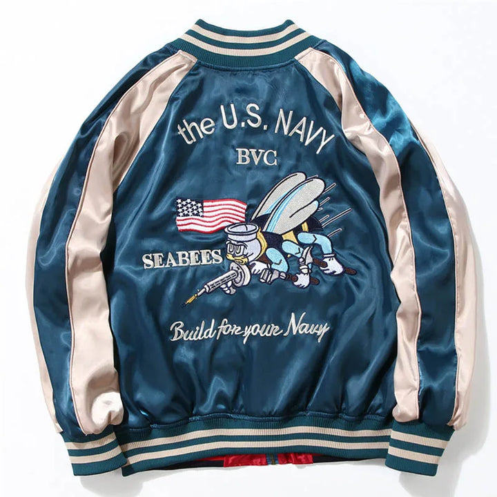 Reversible USA Sukajan Souvenir Bomber Jacket