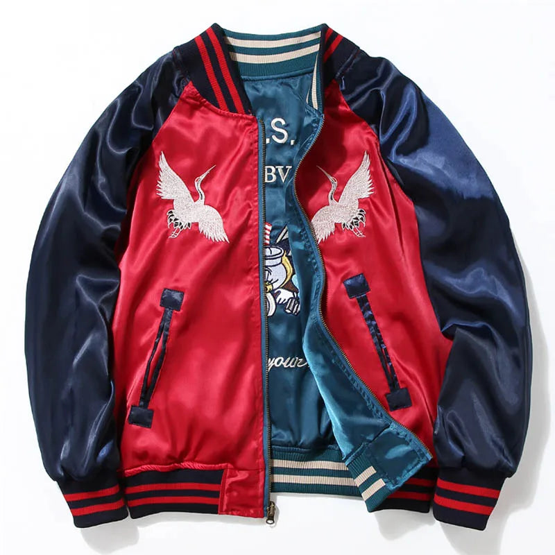 Reversible USA Sukajan Souvenir Bomber Jacket