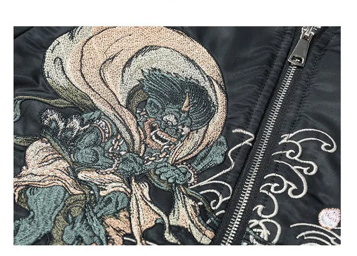 Raijin Fury Sukajan Souvenir Bomber Jacket