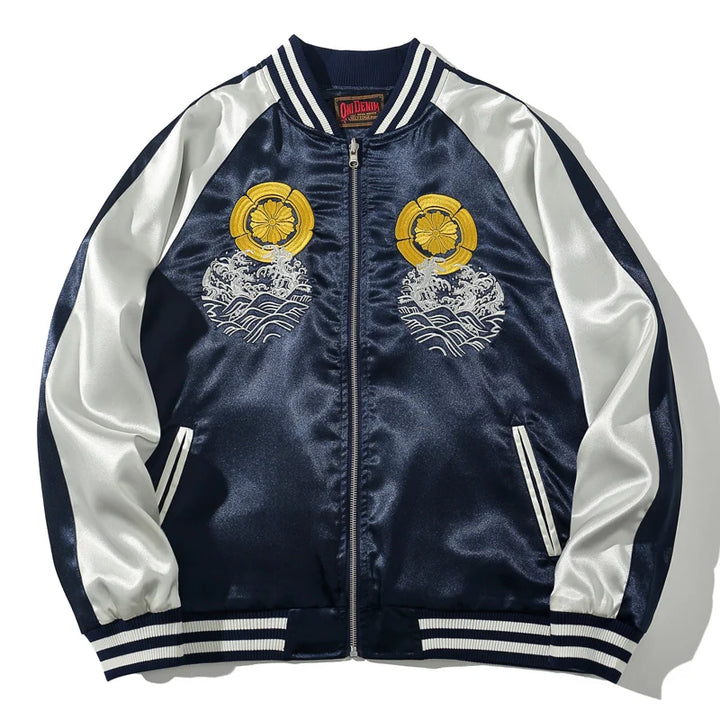Lotus Koi Surge はす Sukajan Souvenir Bomber Jacket