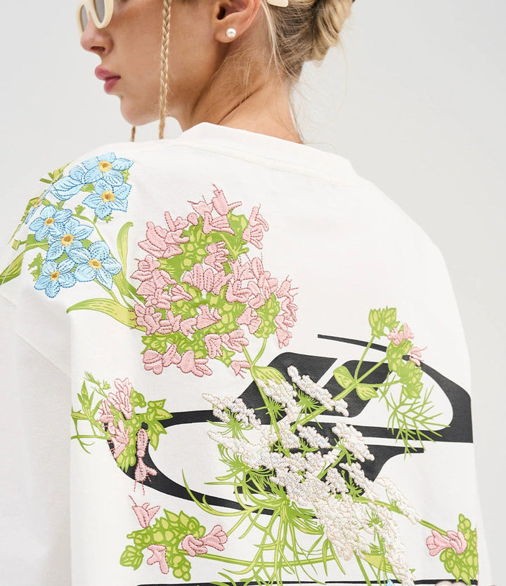 HARSH and CRUEL Floral Embroidered T-shirt