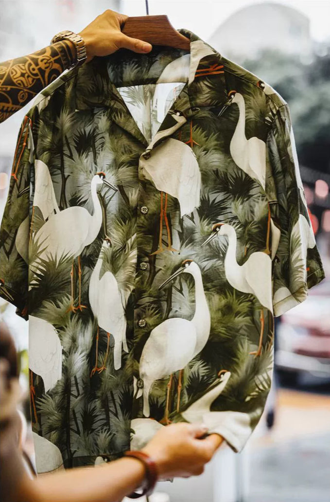 Tsuru Garden Aloha Shirt