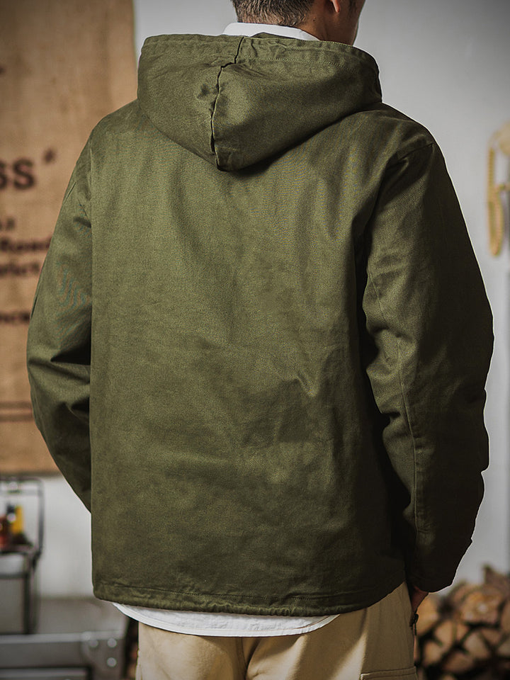 USN Naval Workwear Hoodie - Olive Drab