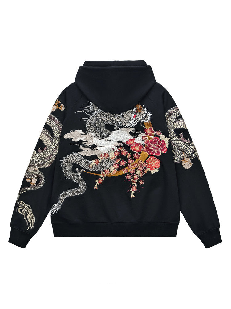 Kokuryū Blossom Embroidered Hoodie