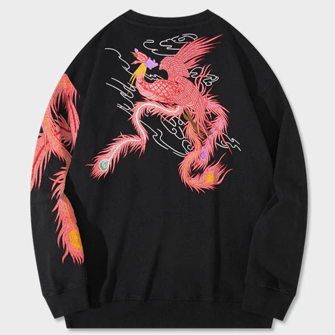 Flying Phoenix Embroidered Sweatshirt