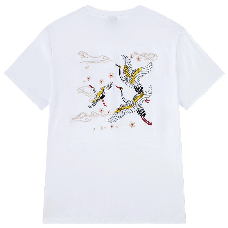 T-shirt brodé Grues de la Sérénité