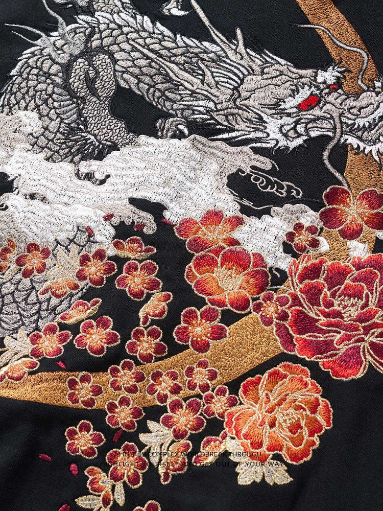 Kokuryū Blossom Embroidered Hoodie