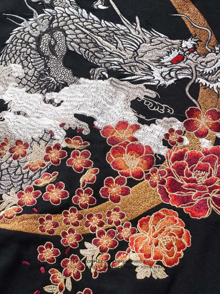 Kokuryū Blossom Embroidered Hoodie