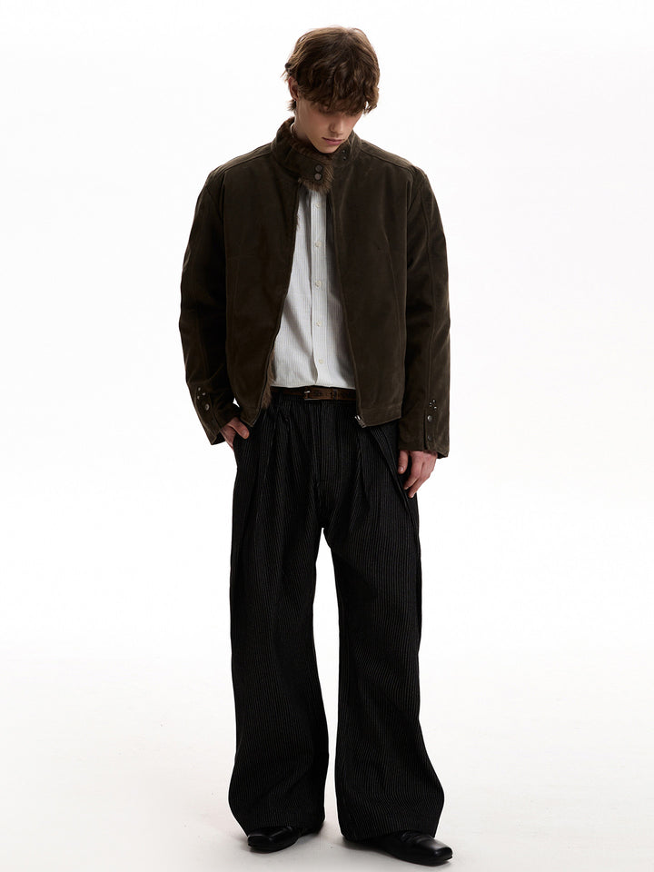 Kagehara Suede Harrington Jacket