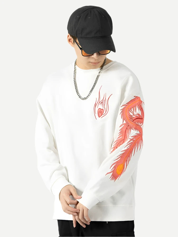 Flying Phoenix Embroidered Sweatshirt