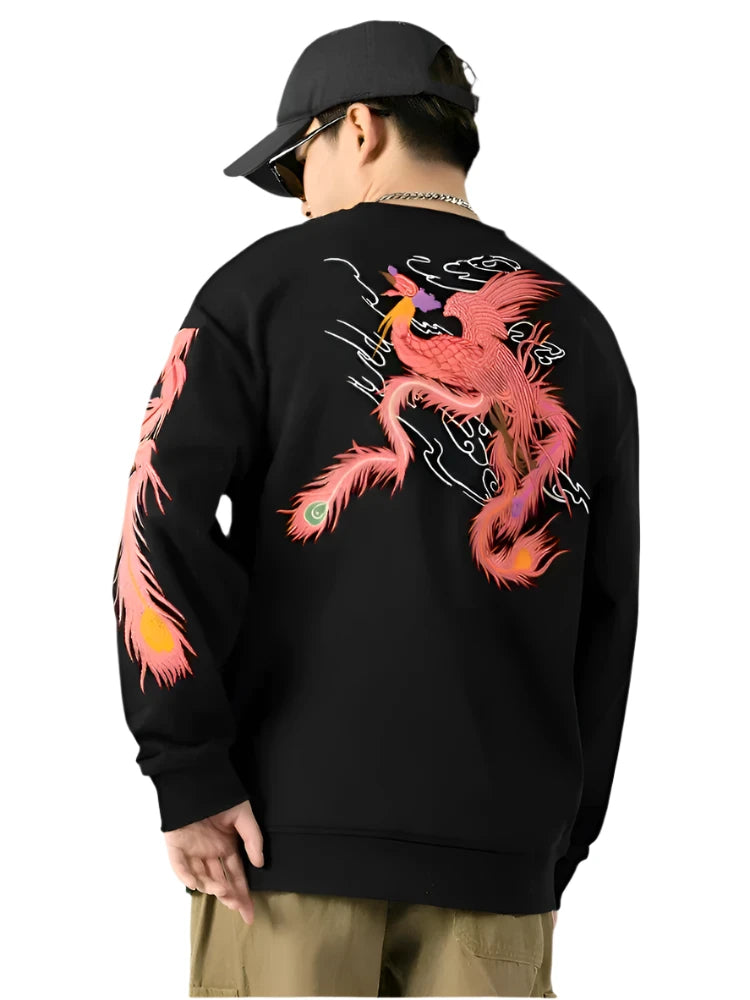 Flying Phoenix Embroidered Sweatshirt