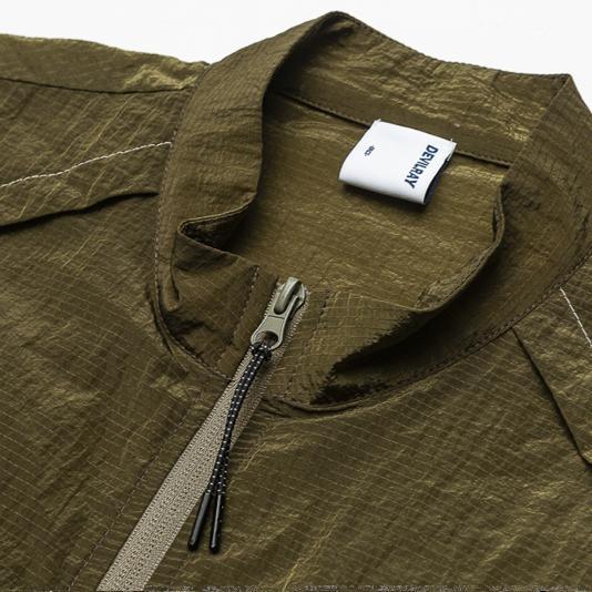 Kawagiri Utility Zip Shirt  Army Green