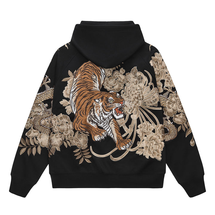 Raijin Tiger Embroidered Hoodie