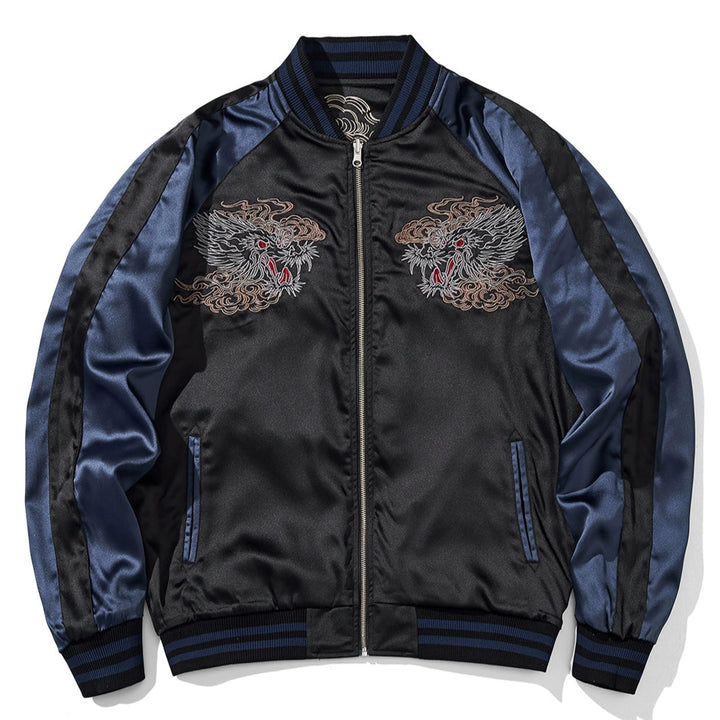 Descending Dragon Sukajan Souvenir Bomber Jacket (Reversible)