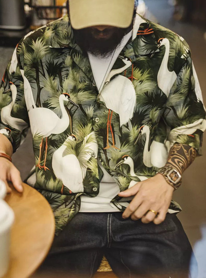 Tsuru Garden Aloha Shirt