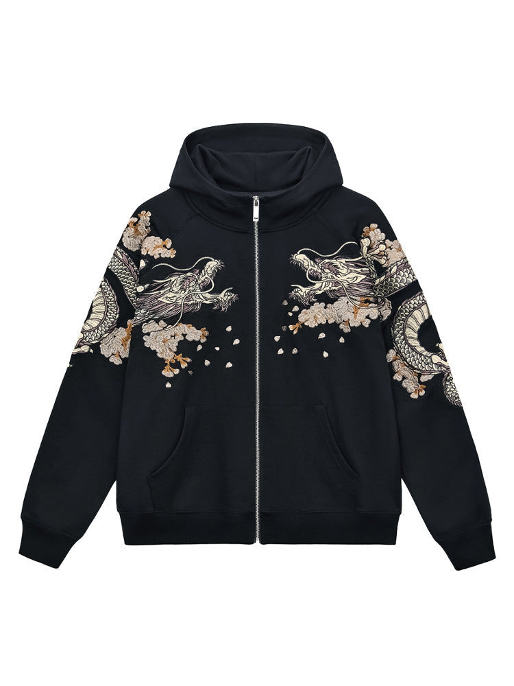 Kokuryū Blossom Embroidered Hoodie