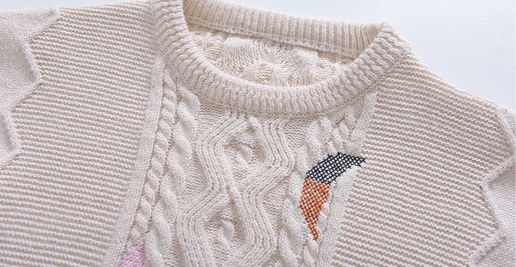 Blossom Whisper Cable Knit Sweater