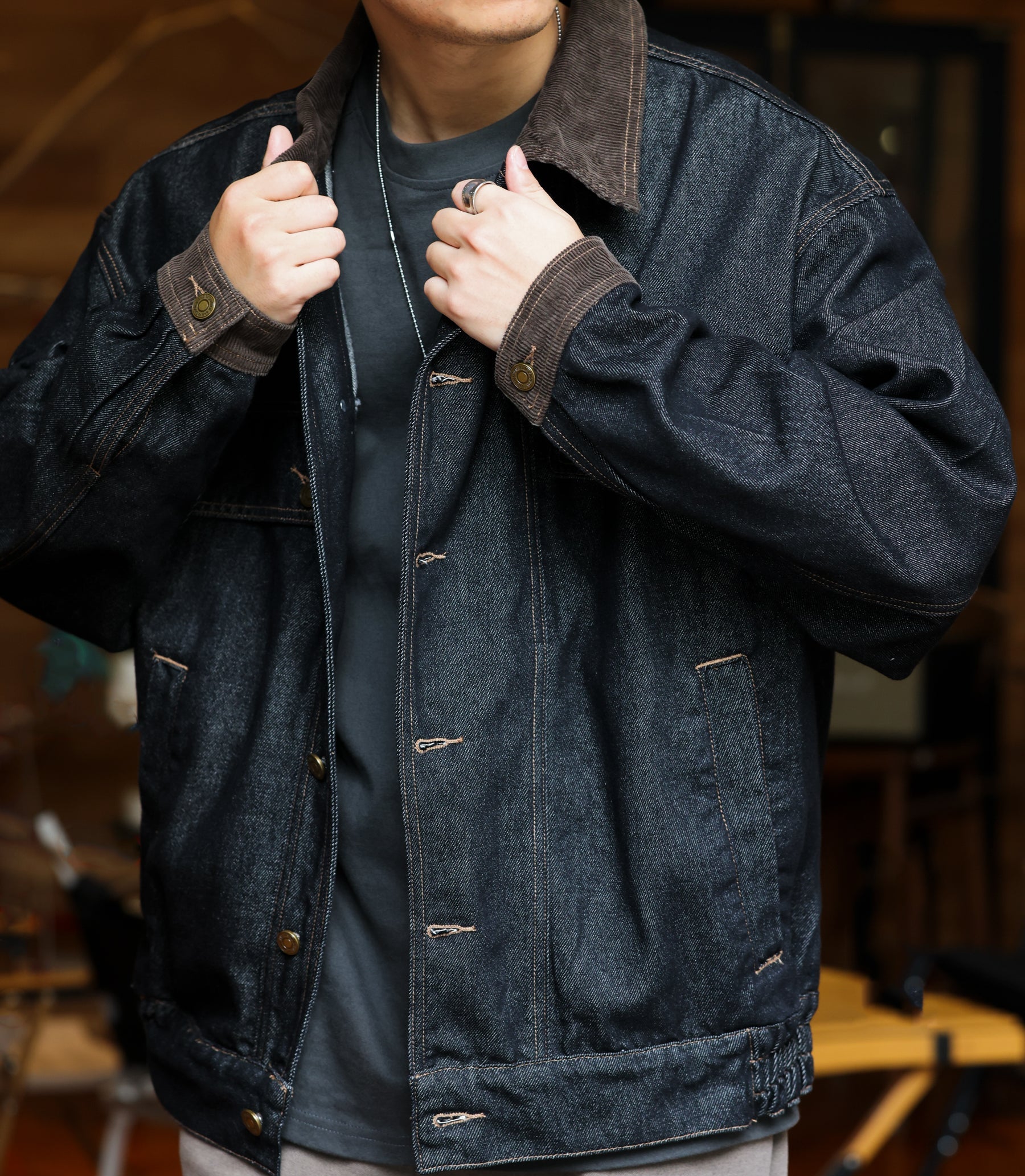 Shinjuku Corded Denim Jacket – Shizuka Collective