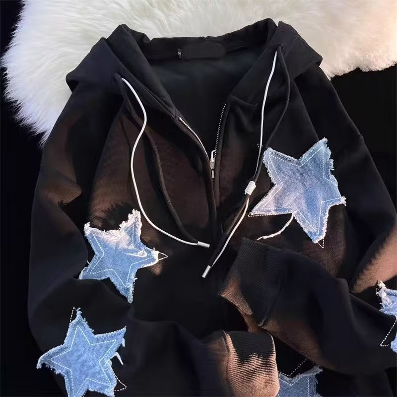 Hoshikage Star Patch Zip Hoodie