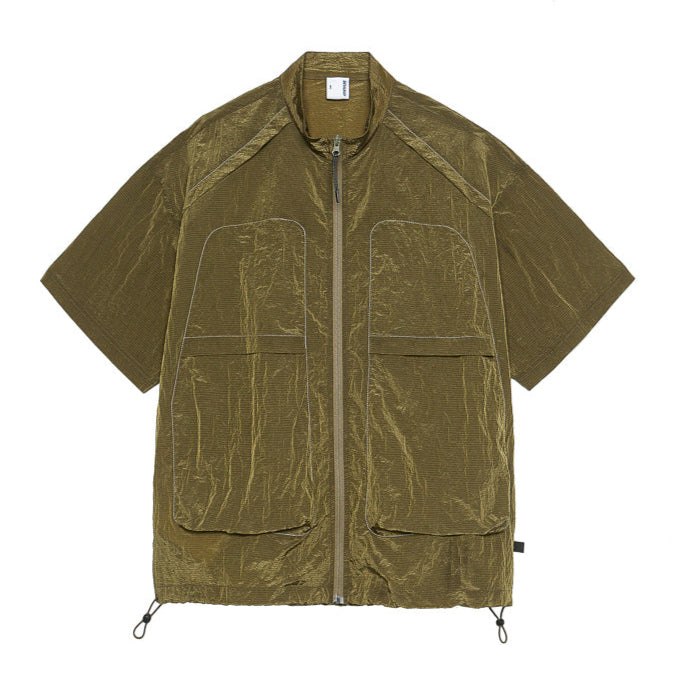 Kawagiri Utility Zip Shirt  Army Green