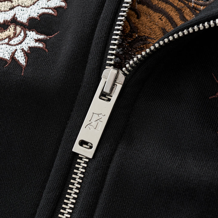 Raijin Tiger Embroidered Hoodie