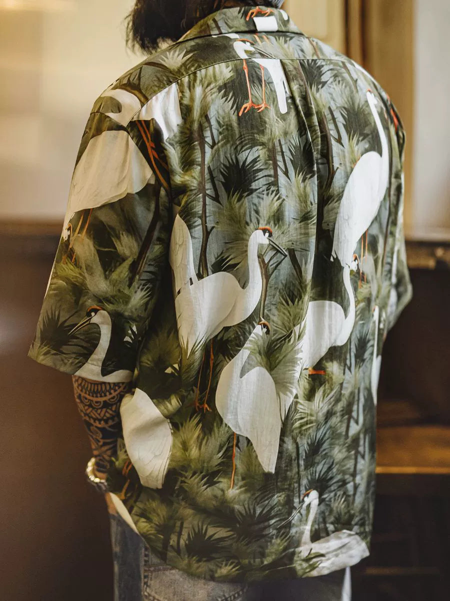 Tsuru Garden Aloha Shirt