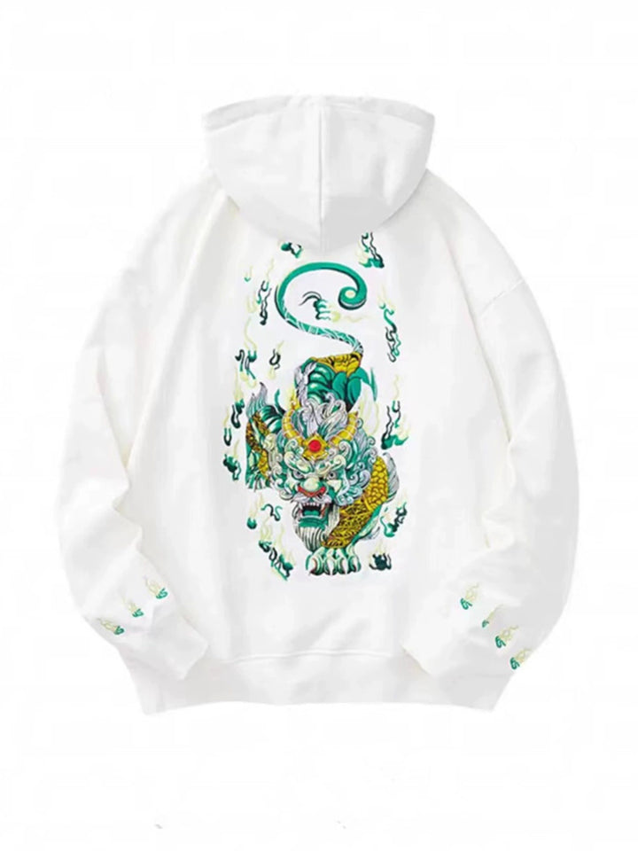 Pixiu Embroidered hoodie