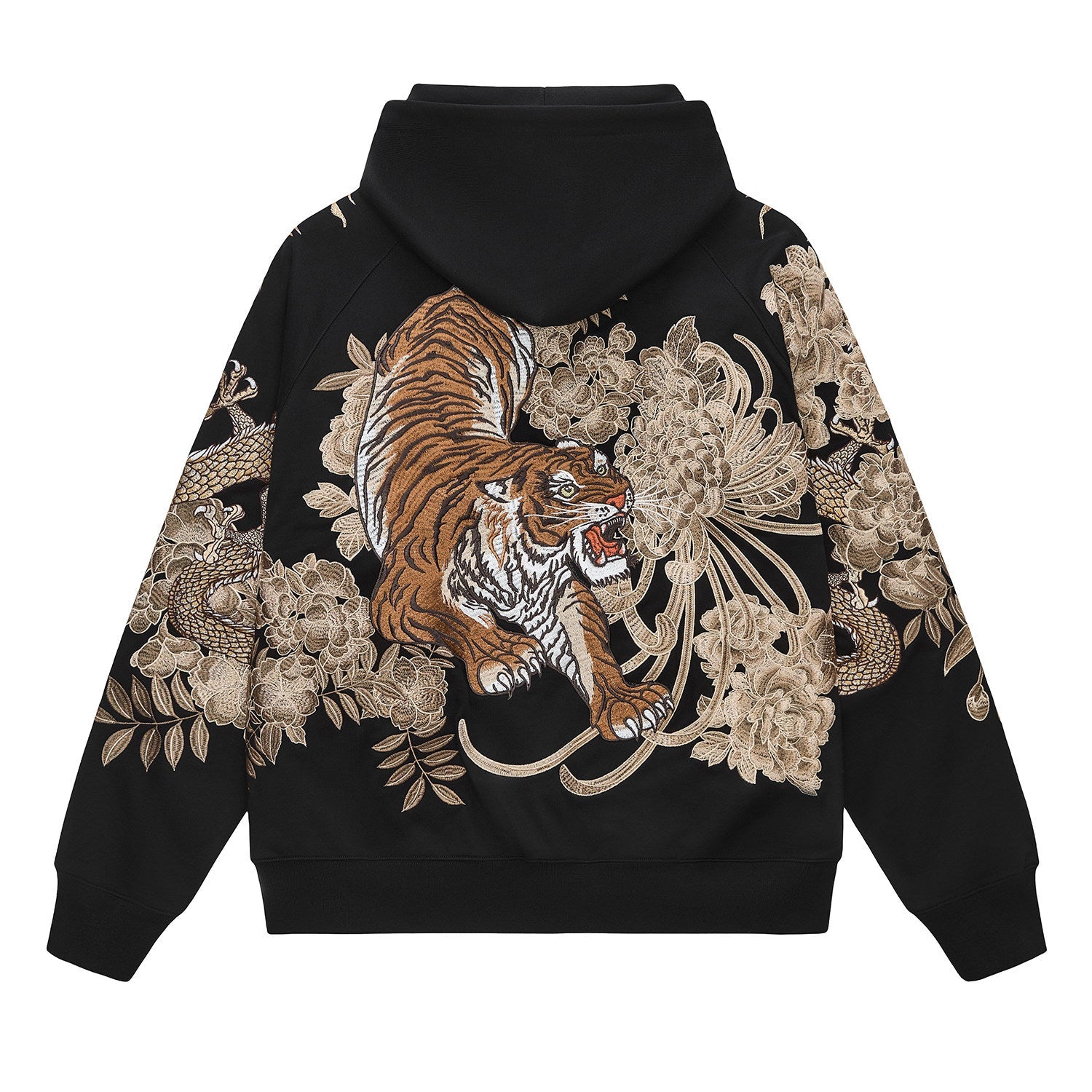 Raijin Tiger Embroidered Hoodie – Shizuka Collective
