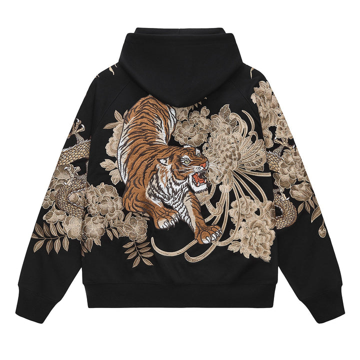 Raijin Tiger Embroidered Hoodie