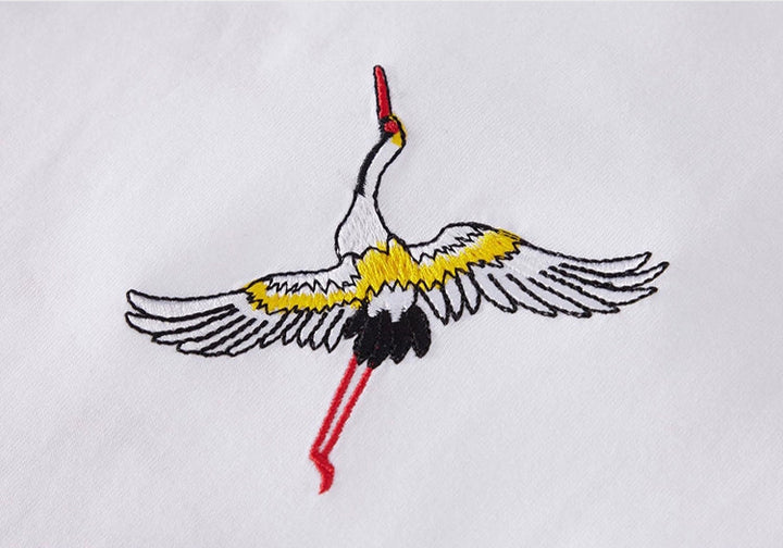 T-shirt brodé Grues de la Sérénité