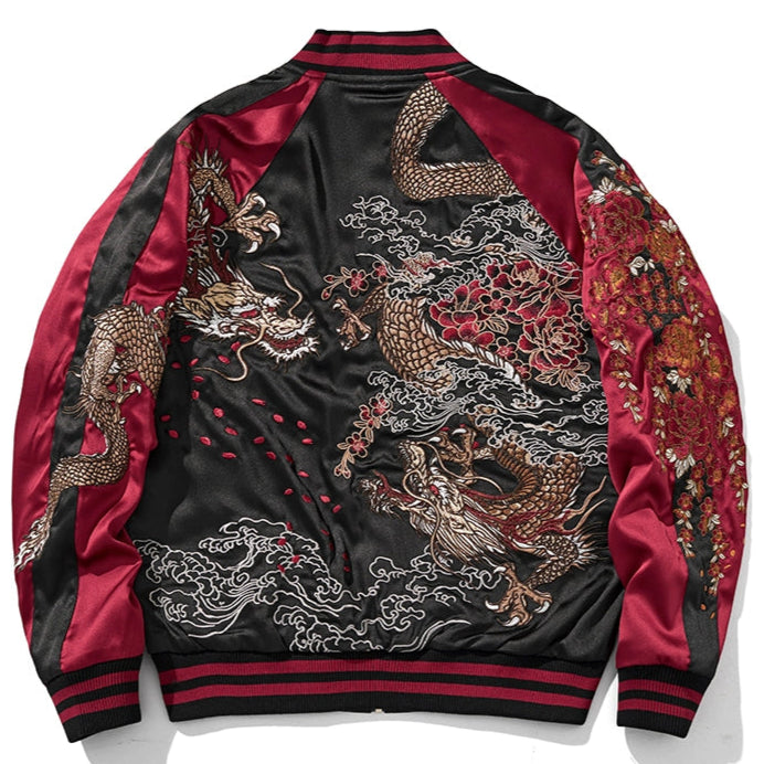 Blouson aviateur Sky Dominion Sukajan Souvenir (réversible)