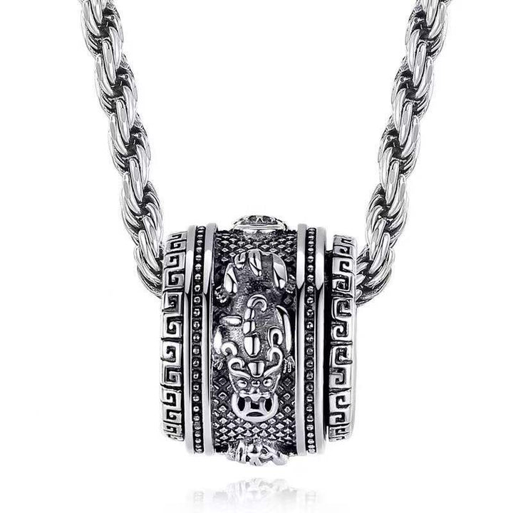 Collier pendentif rotatif Croc céleste