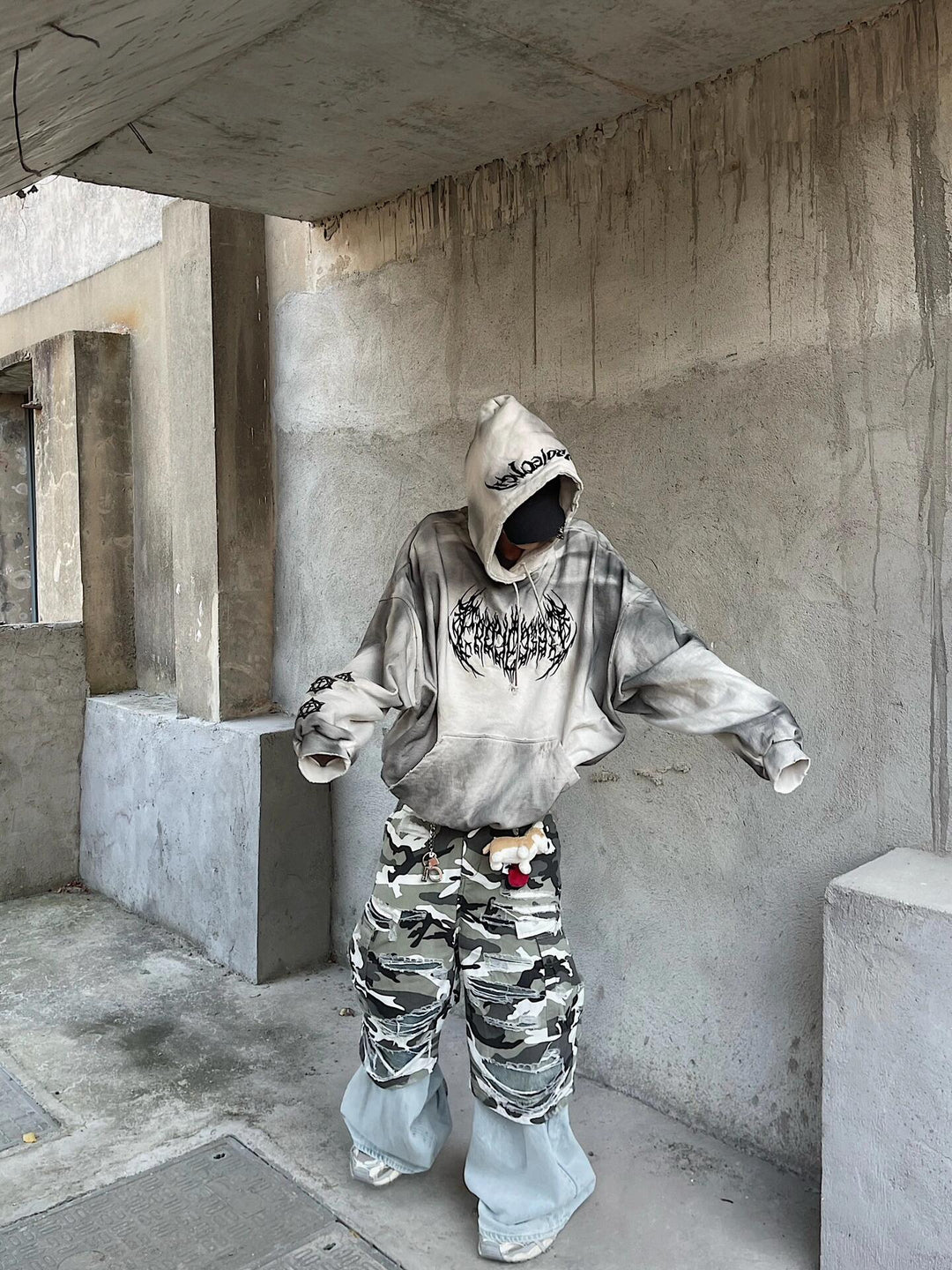 GRAILZ PROJECT Embroidered Sanskrit hoodie