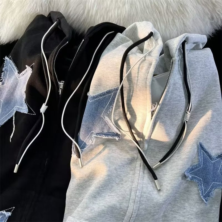Hoshikage Star Patch Zip Hoodie