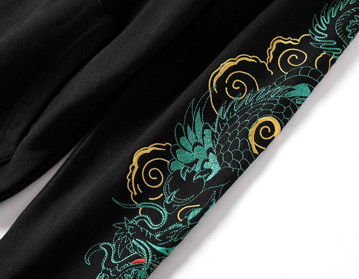 Mystic Dragon Embroidered Hoodie