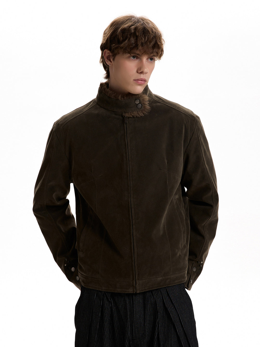 Kagehara Suede Harrington Jacket