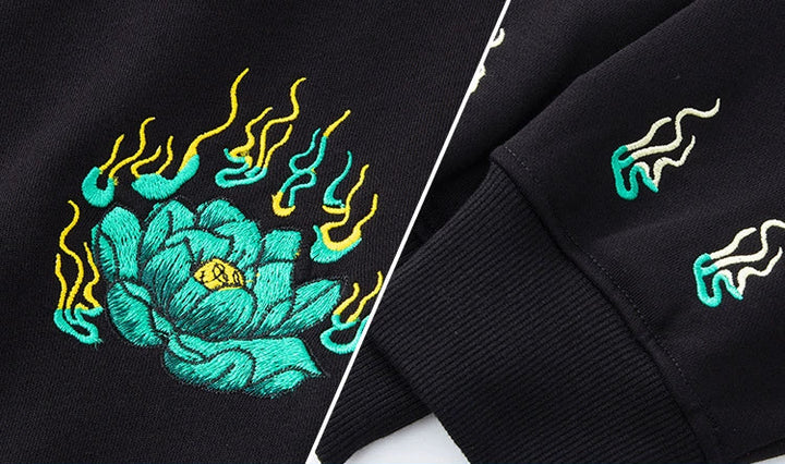 Pixiu Embroidered hoodie