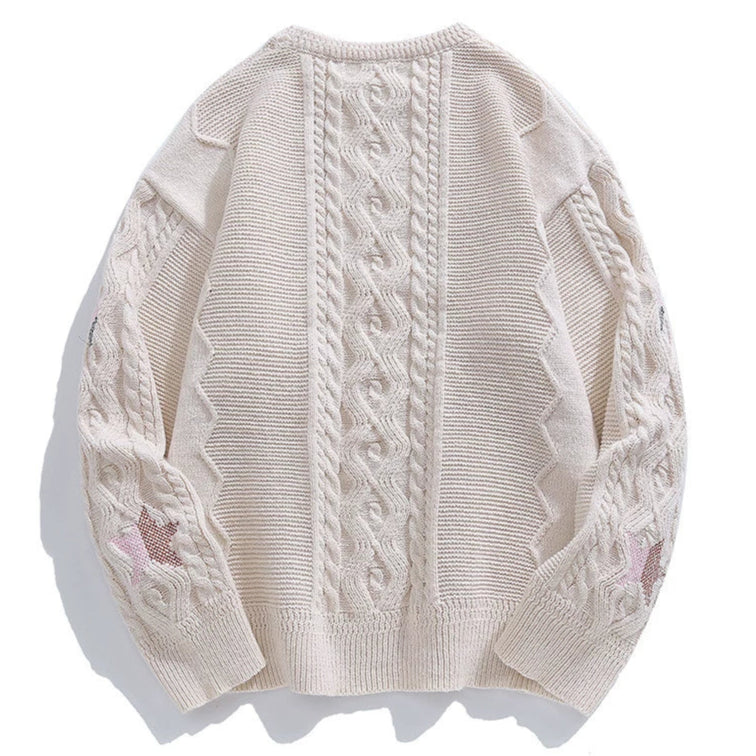 Blossom Whisper Cable Knit Sweater