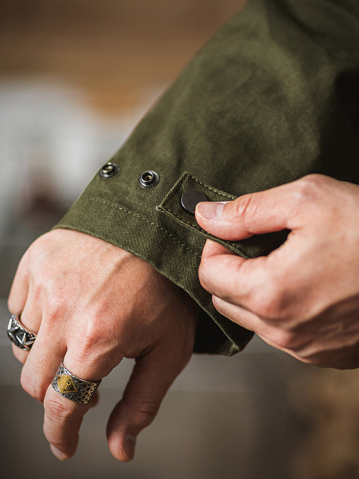 USN Naval Workwear Hoodie - Olive Drab
