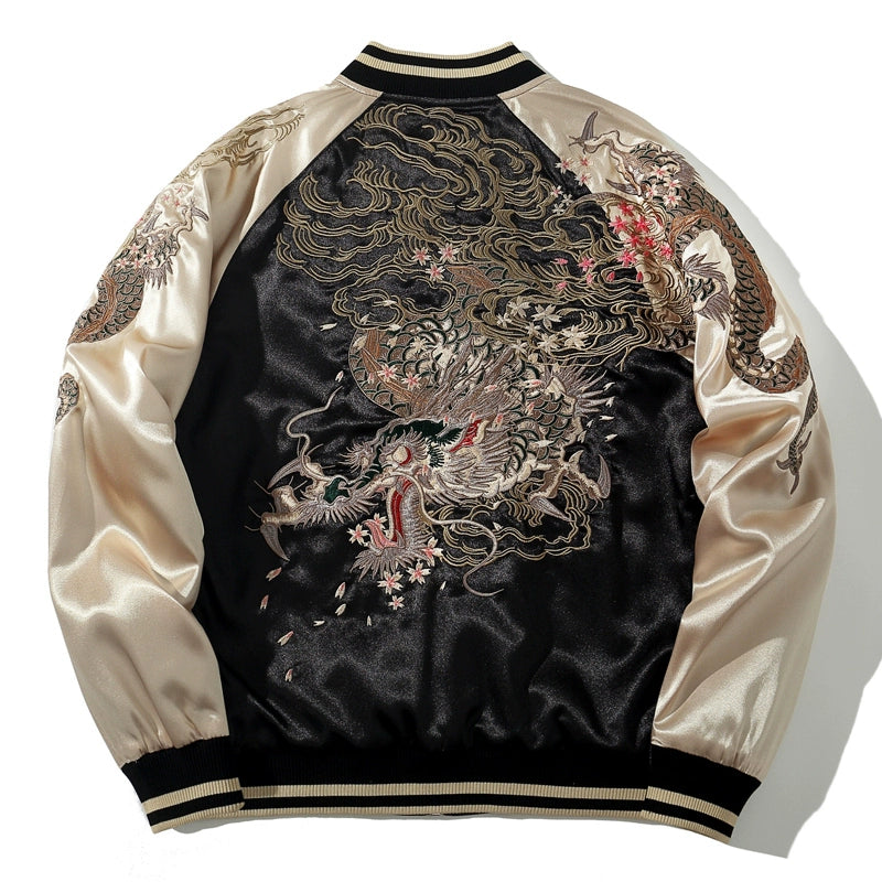 Thousands Tide Dragon Sukajan Souvenir Bomber Jacket