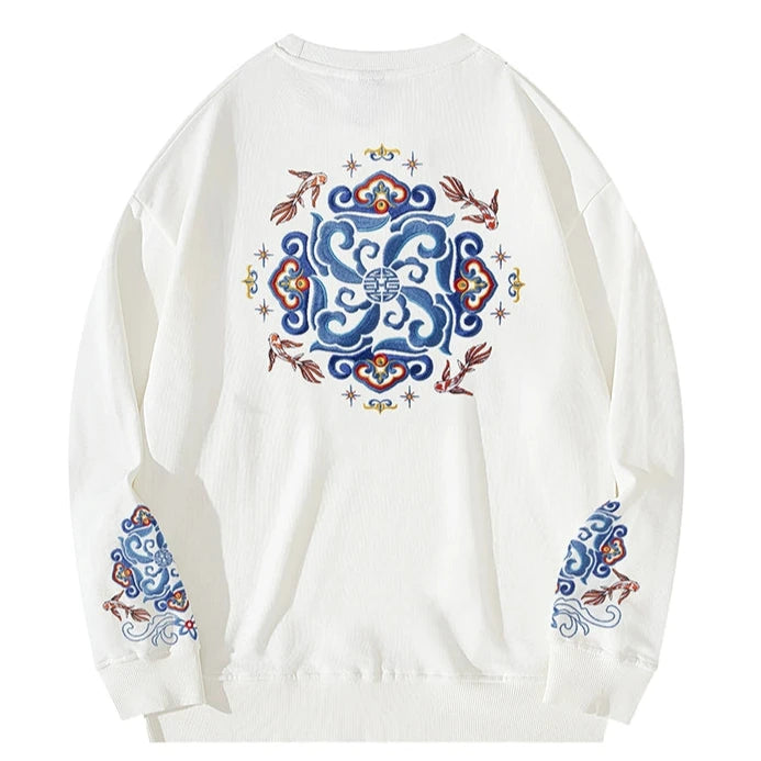 Zen Koi Embroidered Sweatshirt